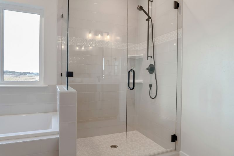 Glass Enclosed Shower Bath
